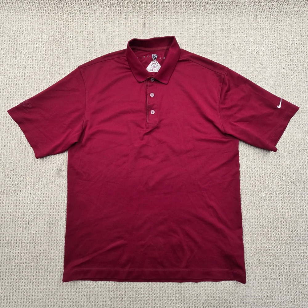 Nike Golf Polo Shirt Grand Bear Grand Biloxi Casino Maroon Mens Medium - Picture 2 of 11